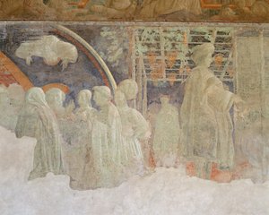 诺亚的牺牲和诺亚的醉酒，绿色修道院，1447-48 作者 保罗·乌切洛